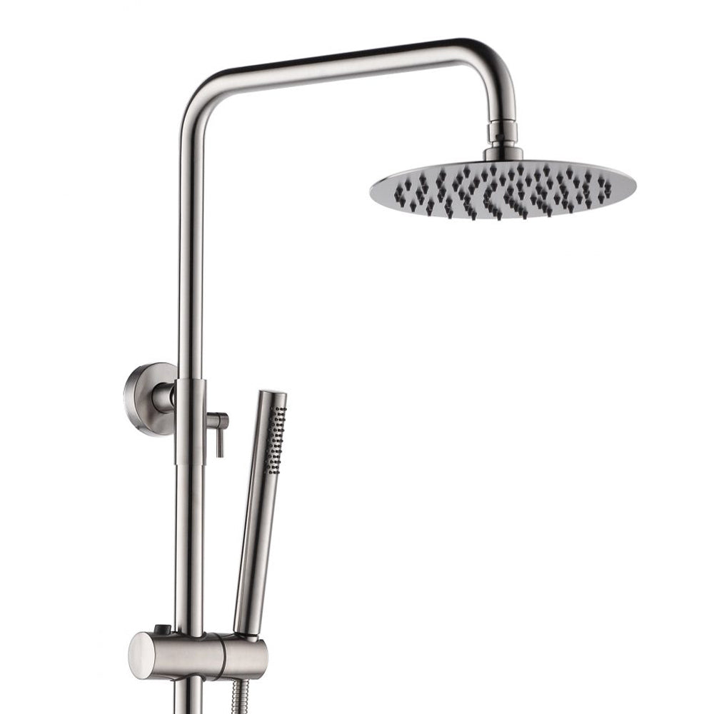 Shower riser kit stainless steel