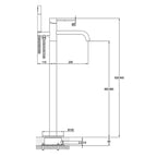 thermostatic shower set technical drawing-tapron