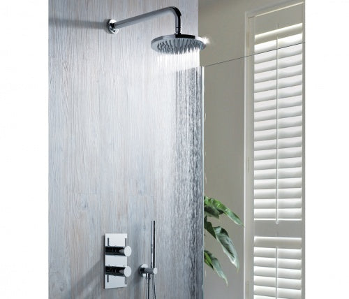 Concealed Thermostatic Shower Valve, Fixed Showerhead and Handset Secondary image