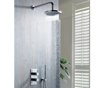 Concealed Thermostatic Shower Valve, Fixed Showerhead and Handset Secondary image