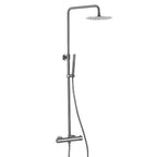 Shower Rail Kit with 2 Outlets, Adjustable Riser - Nickel