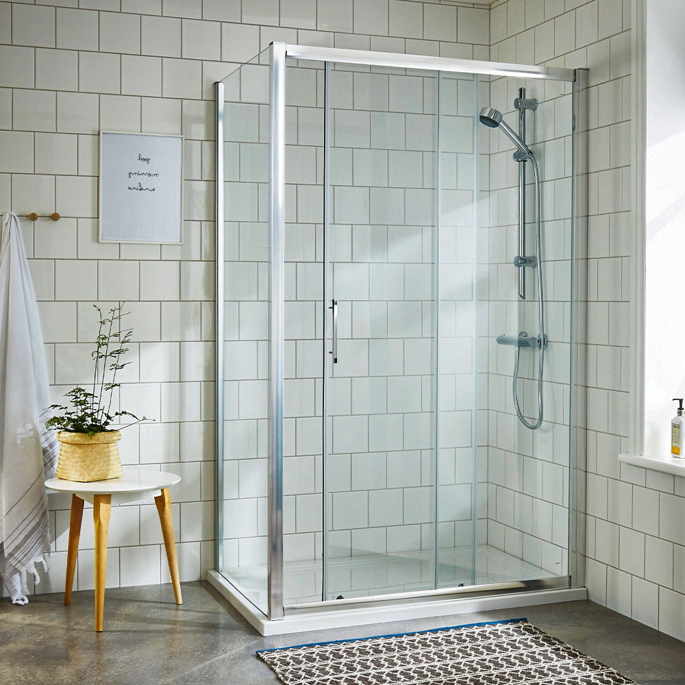 Sliding Glass Shower Enclosure - 1500mm x 1850mm, 6mm Tempered Glass Secondary image