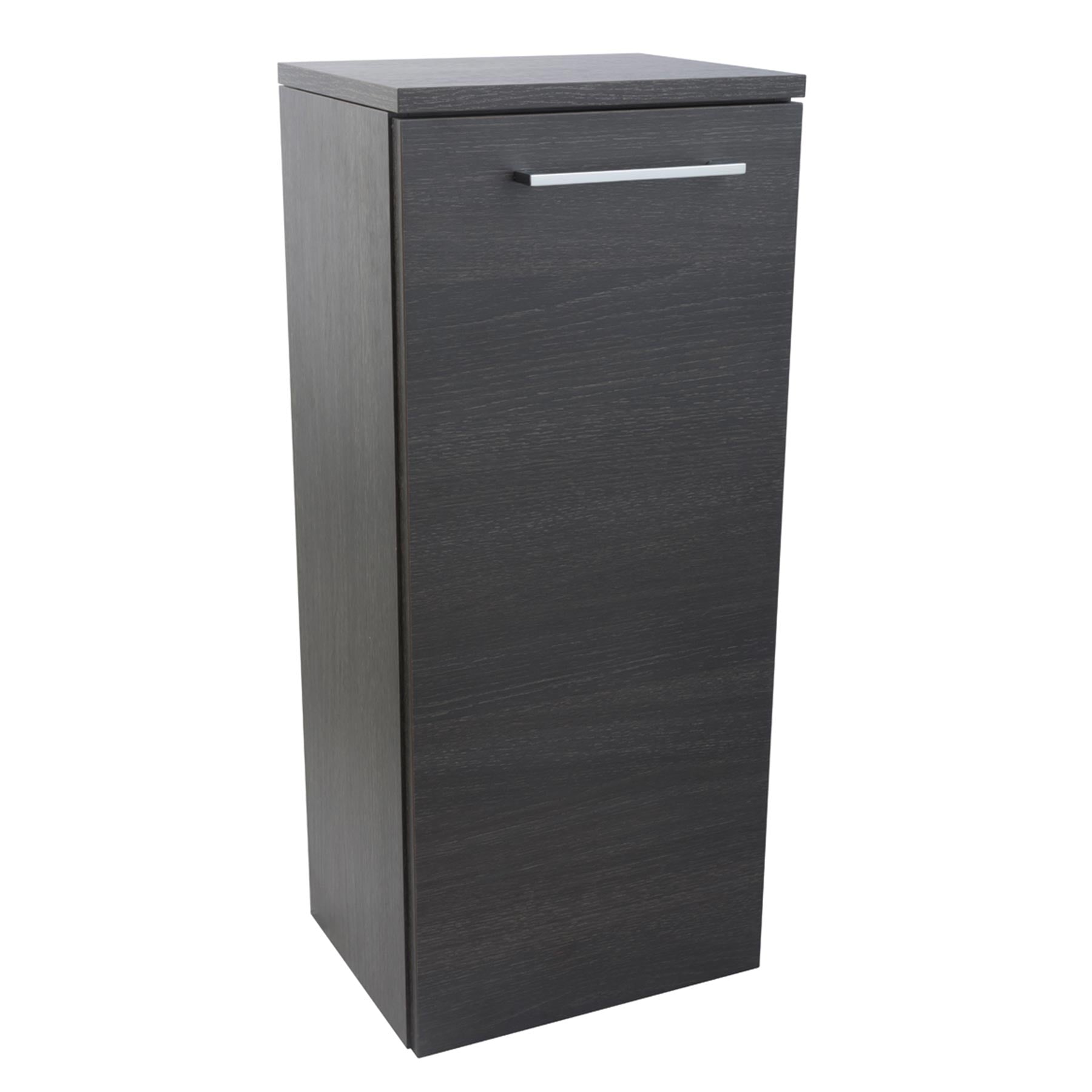 Black single door side bathroom cabinet from Tapron
