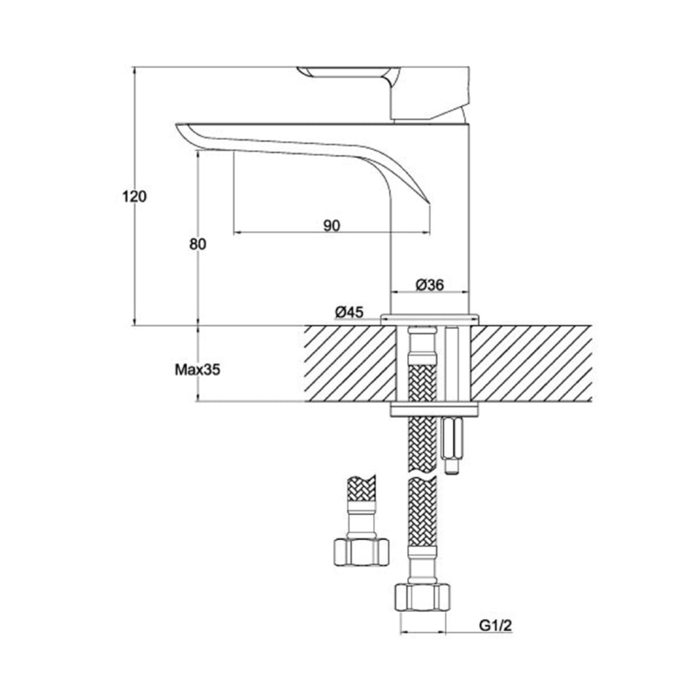 Modern Single Lever Basin Tap tapron