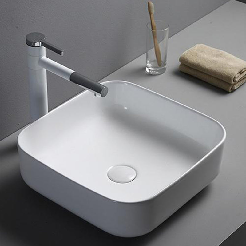 square ceramic sink-tapron