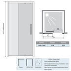 sliding shower door 1500  - tapron