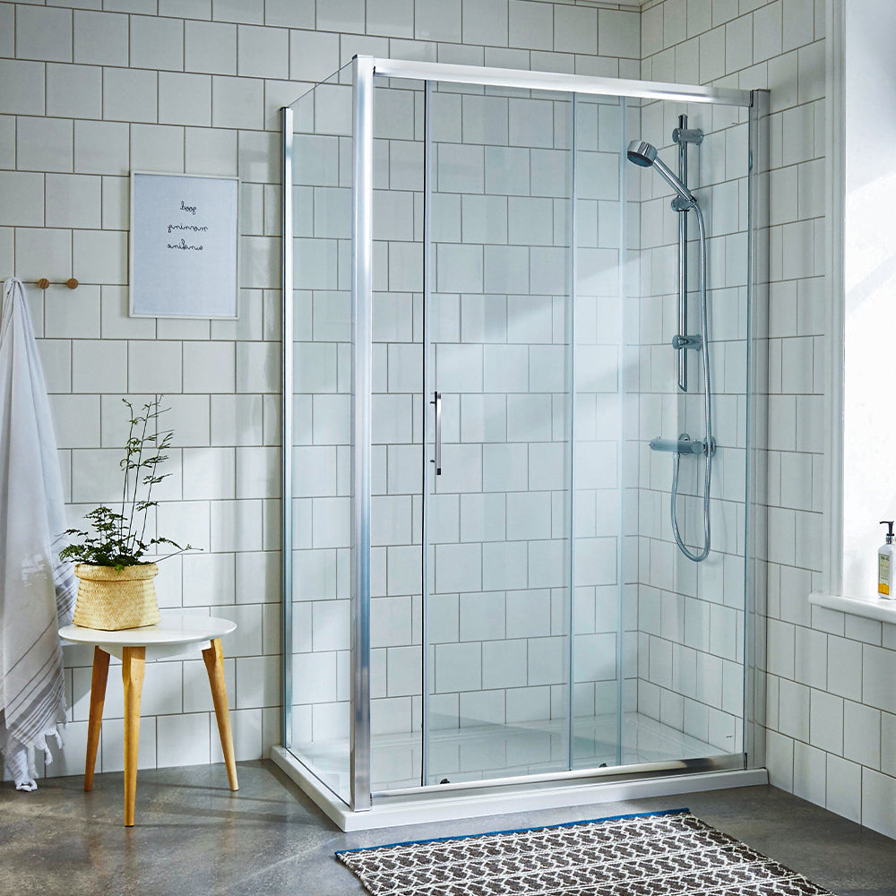Silver Sliding Door Shower Enclosure - 1850mm Secondary image