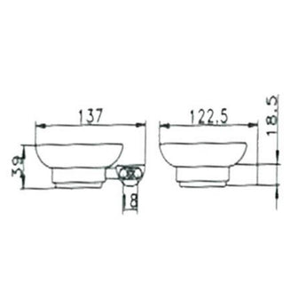 Glass Wall-Mounted Soap Dish- Round Secondary image