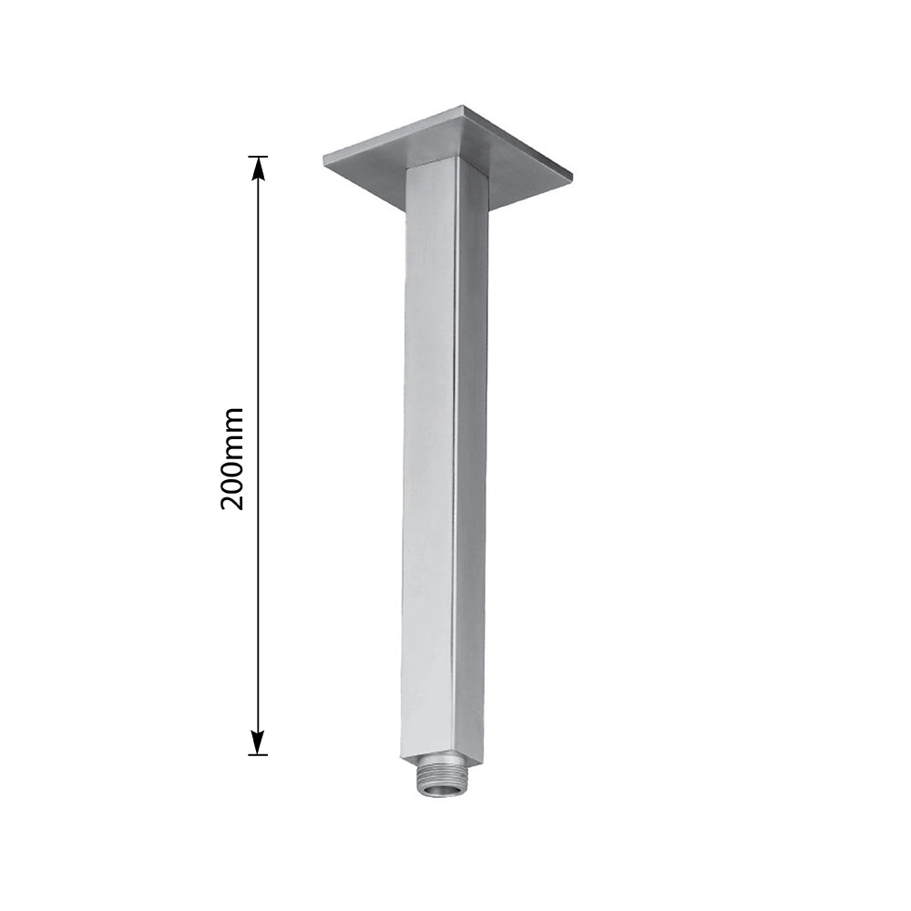 brushed stainless steel shower arm - tapron