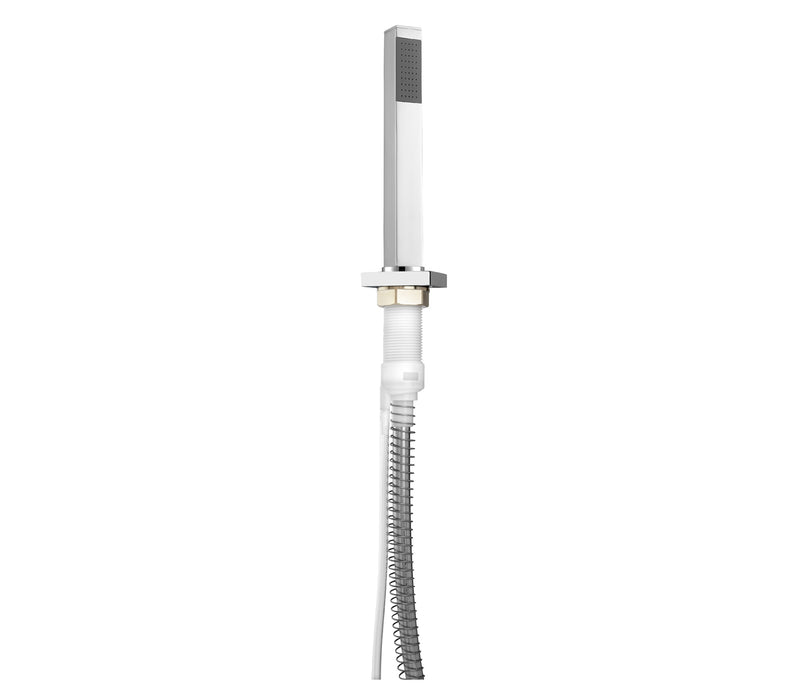 Square Extractable Shower Hose, Slim Handle with Overflow Waste
