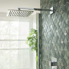Wall Mounted Square Shower Head and Arm Chrome