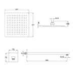 gold shower head arm - tapron