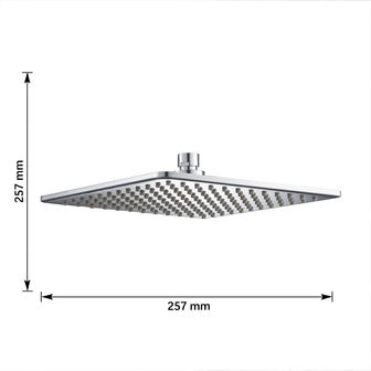Wall Mounted Square Shower Head and Arm Chrome - 250mm Secondary image