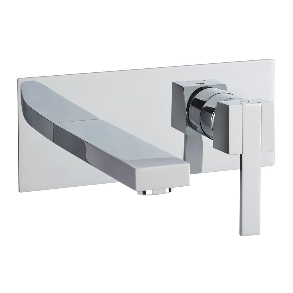 Wall Mounted 2 Hole Basin Mixer Tap - Chrome Secondary image