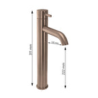 tall bronze mono single lever basin tap