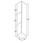 tall white bathroom storage cabinet - Tapron