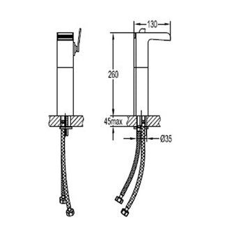 Deck Mounted Tall Mono Basin Mixer Tap Secondary image