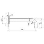 basin mixer spout technical drawing-tapron