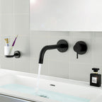 wall mounted black basin tap