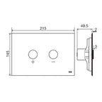 toilet flush button technical drawing-tapron