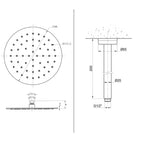 stainless steel shower arm and head - Tapron