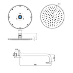 gold shower head arm - tapron