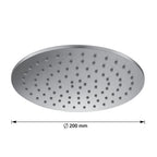 stainless steel rainfall shower head - 200mm