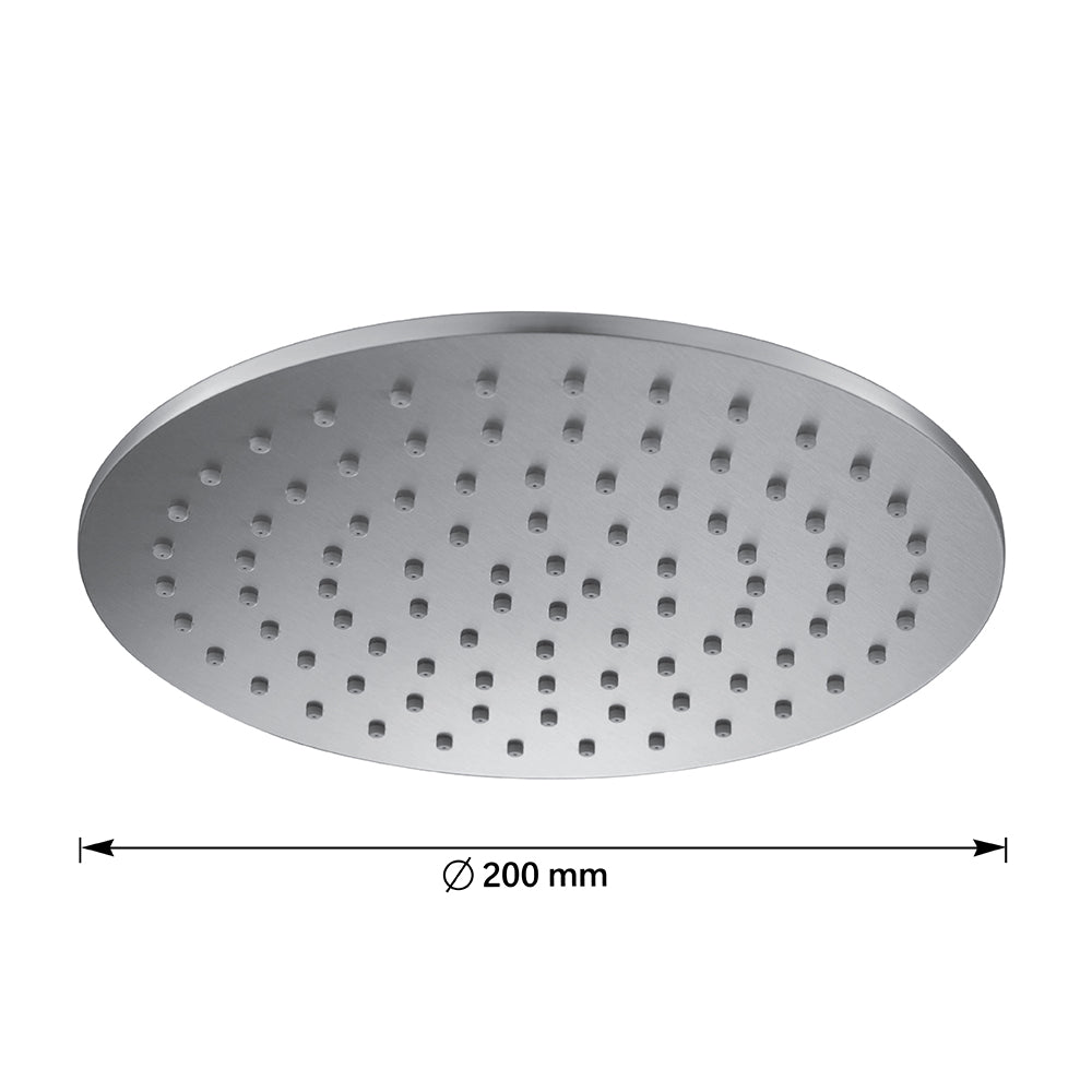 stainless steel rainfall shower head - 200mm