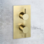 brushed gold 2 outlet concealed shower value