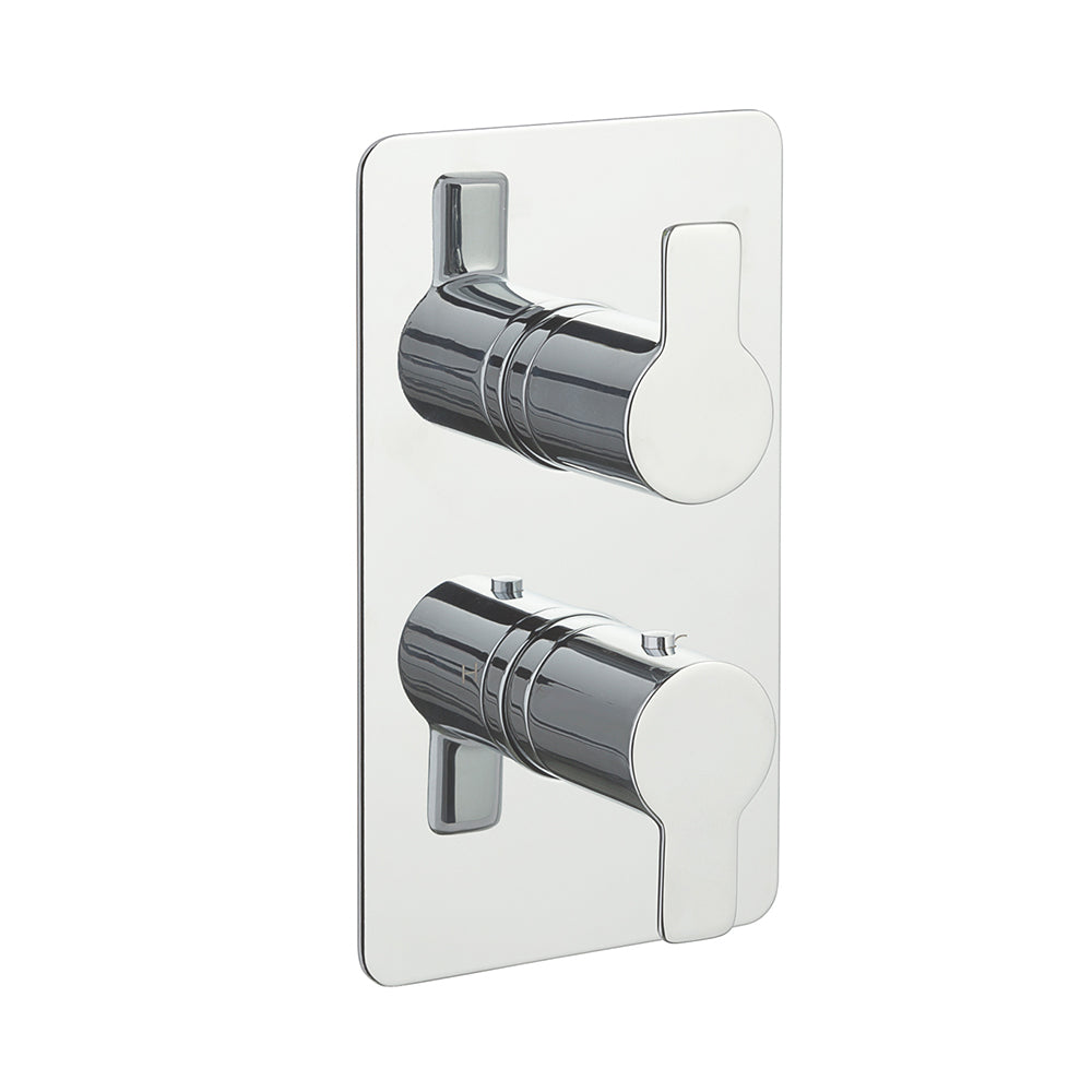 chrome single outlet thermostatic shower valve