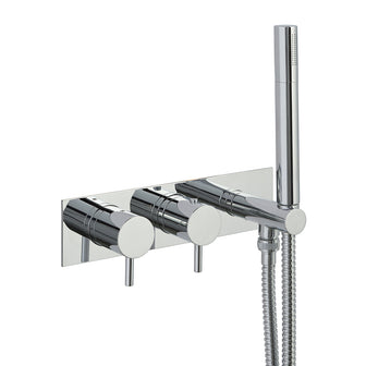 Thermostatic Concealed 2 Outlet Shower Valve with Handle Main image
