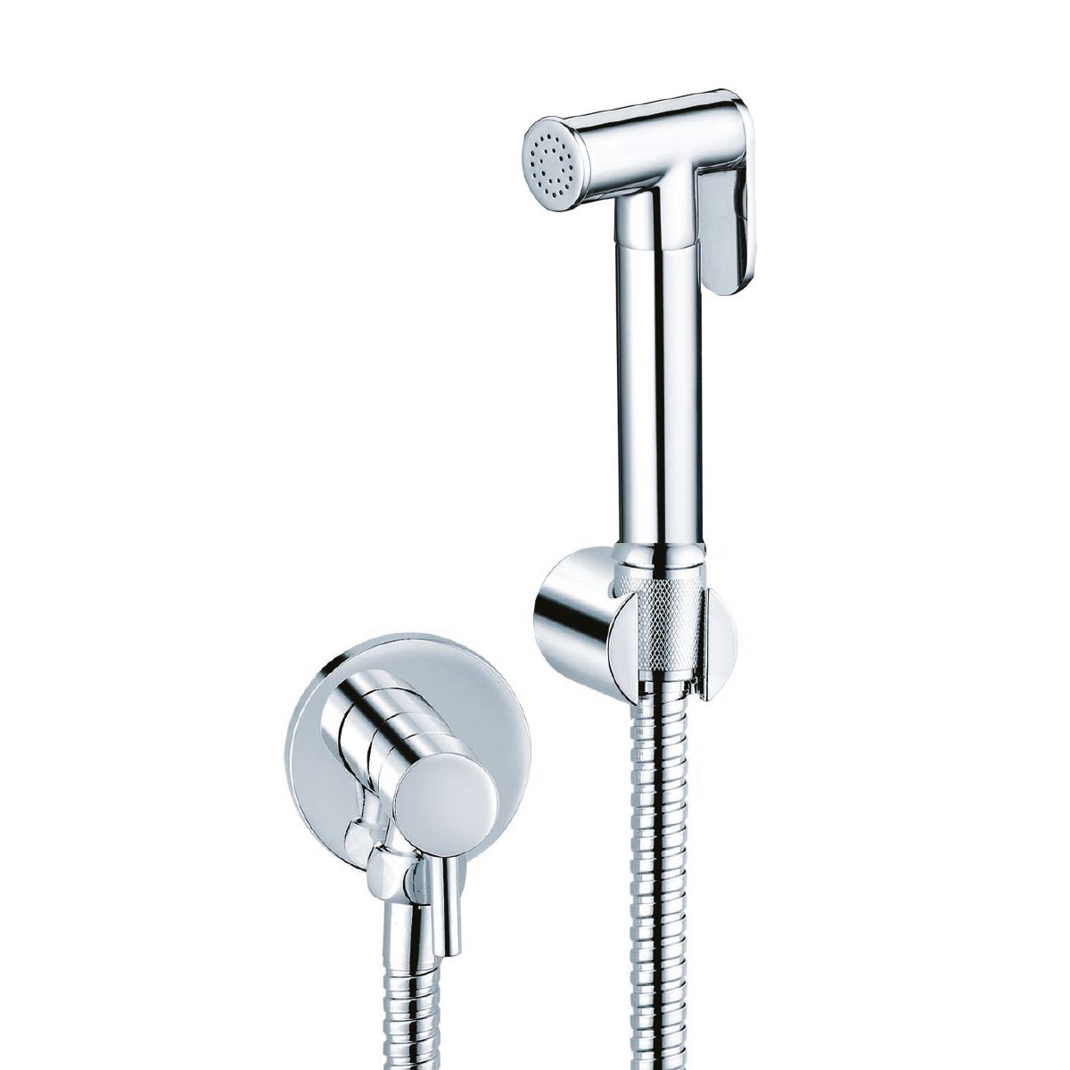 Bidet Shower Spray Kit with Single Lever Angle Valve - Chrome Finish Secondary image