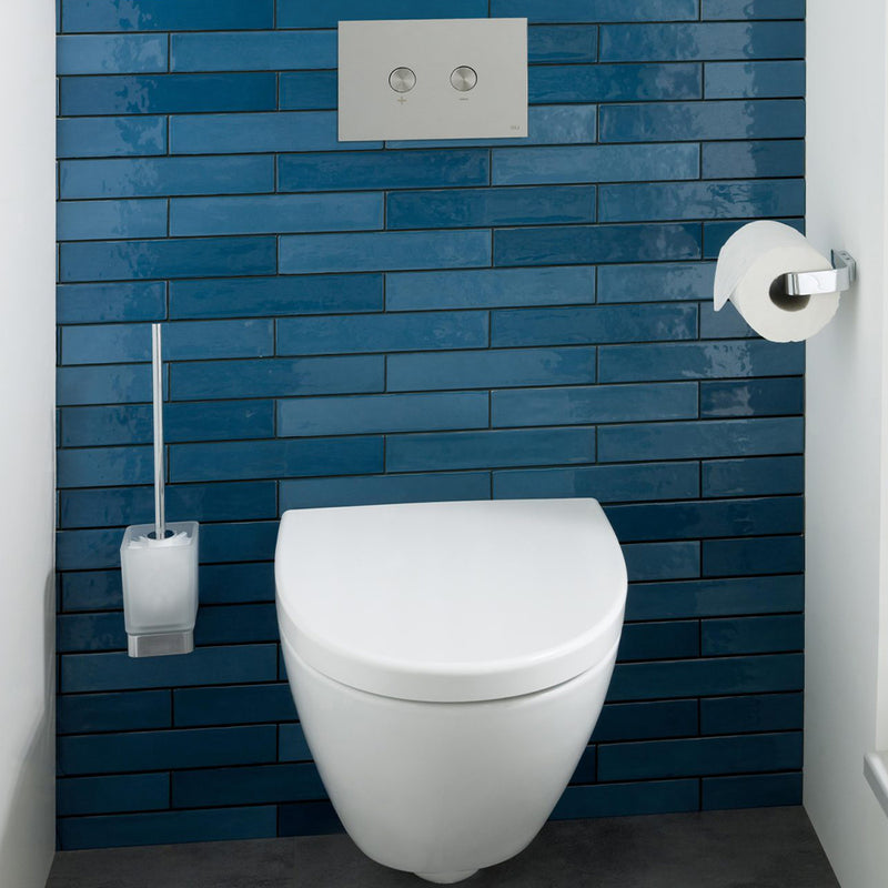wall mounted toilet roll and brush holder  -  tapron