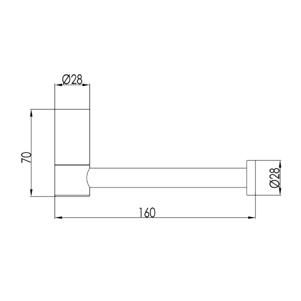 Toilet Roll Holder technical drawing