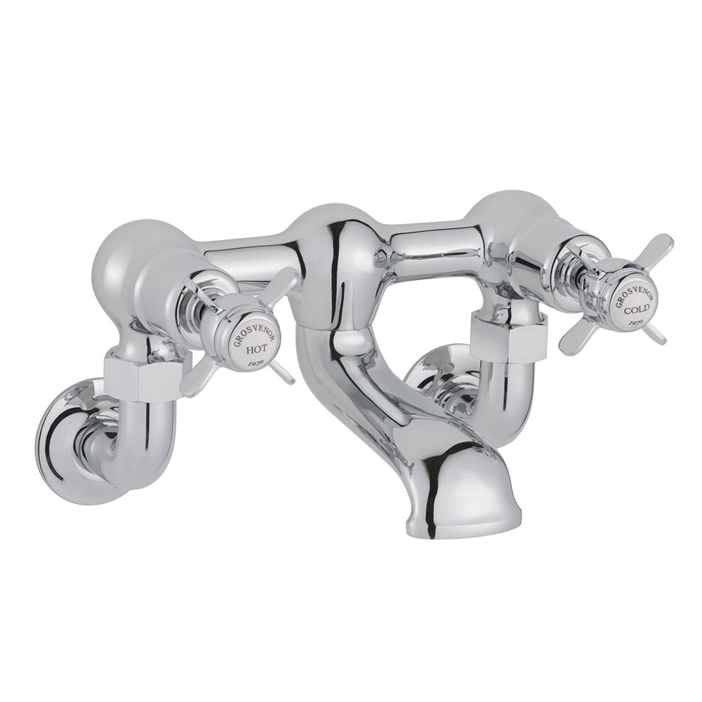 Traditional Wall Mounted Bath Filler Tap - Chrome Finish Secondary image