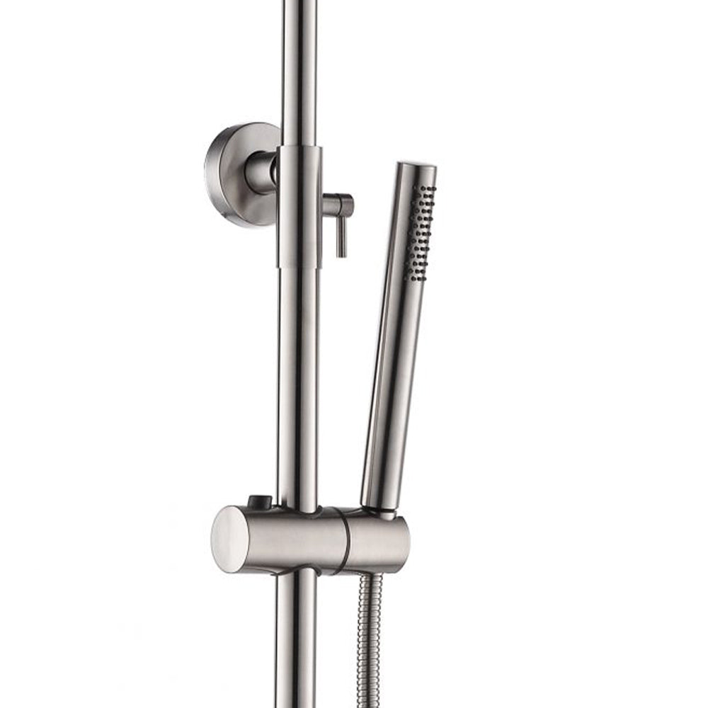 Thermostatic shower mixer bar valve with two outlets