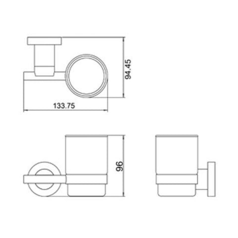 Technical Drawing bathroom tumbler - tapron