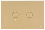 Gold brushed brass flush button plate
