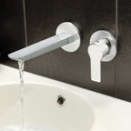 wall mounted 2 hole basin mixer tap tapron