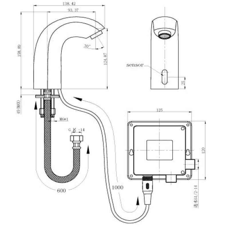 Best Basin Taps-Drawing Technical 