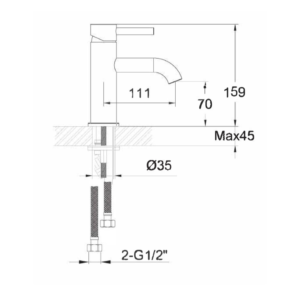 basin tap-Drawing technical