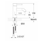 basin tap-Drawing technical